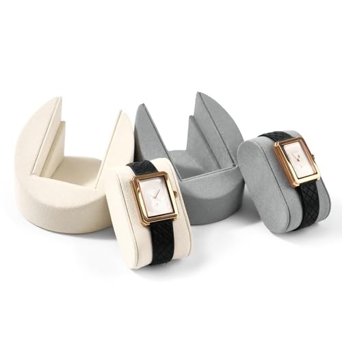 Microfiber Single Watch Stand Display Jewelry Watch Showcase Display Grey