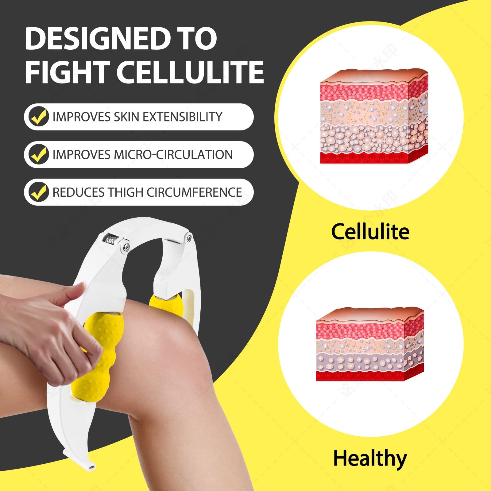 Massager Roller for Cellulite and Lymphatic Drainage,Deep Tissue Foam Roller...