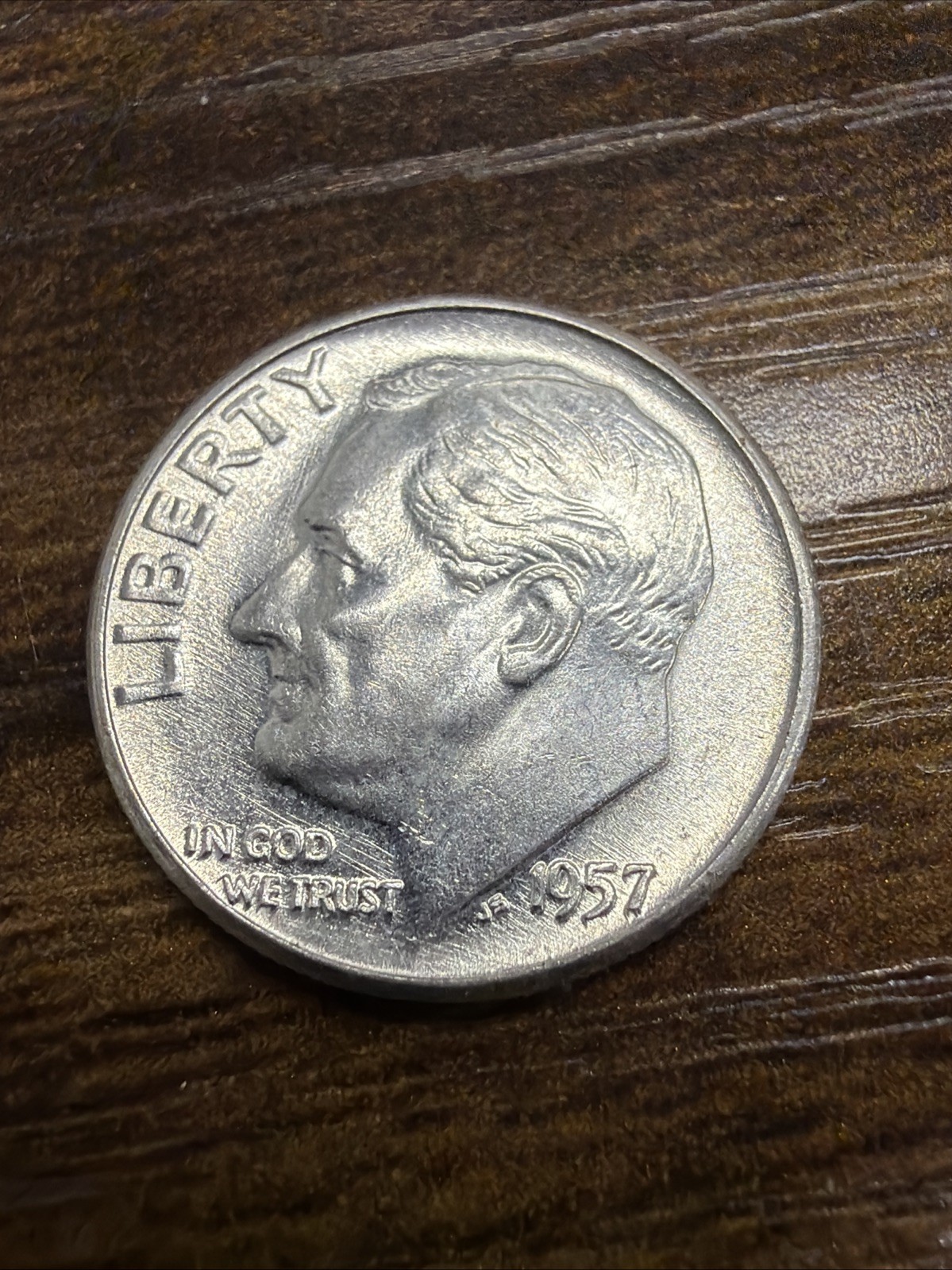 1957 Uncirculated Roosevelt Dime. Actual Coin Checkout All My Line Of Dimes