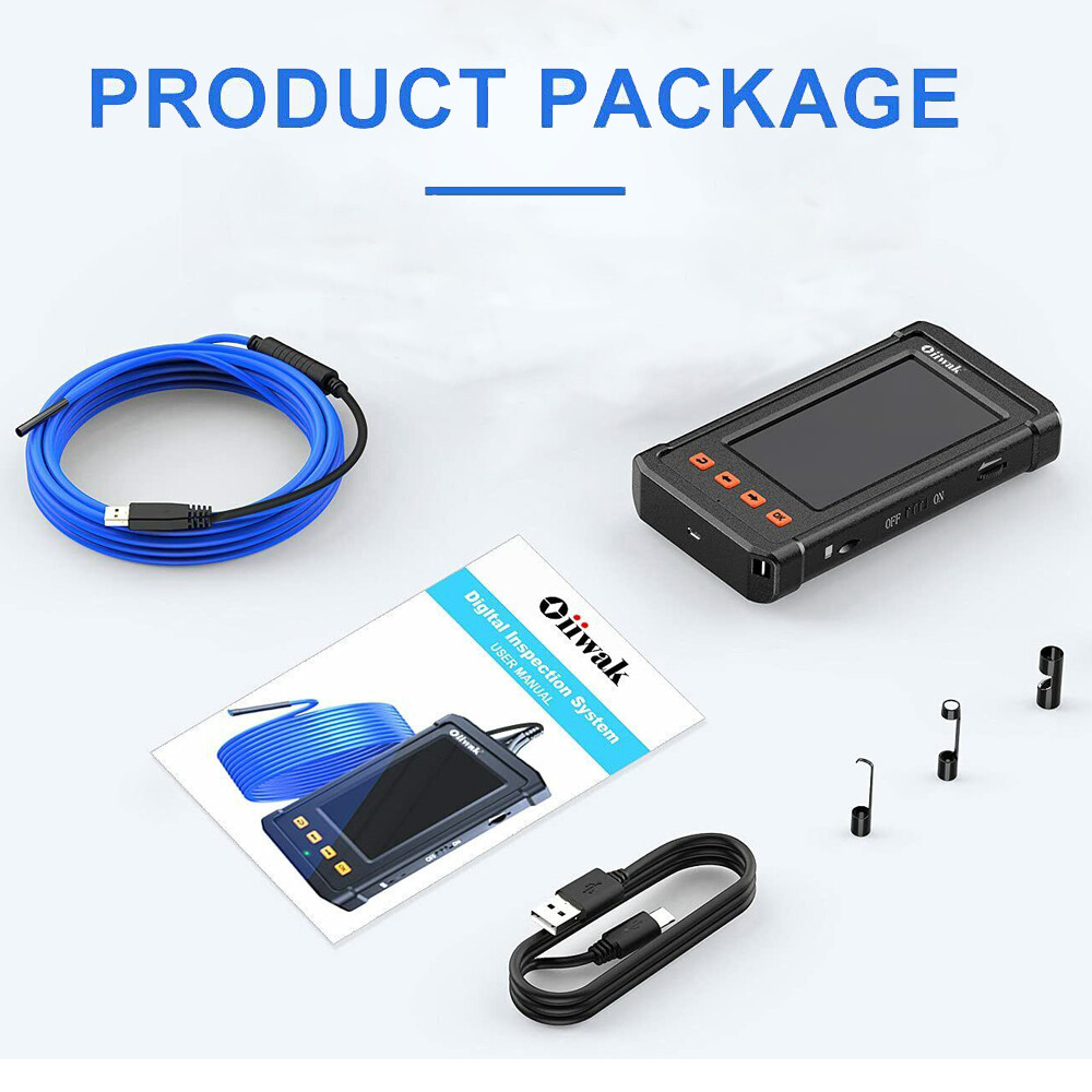 Oiiwak 5.5mm 11FT Inspection Camera 1080P HD Borescope Endoscope IP67 8TF Card