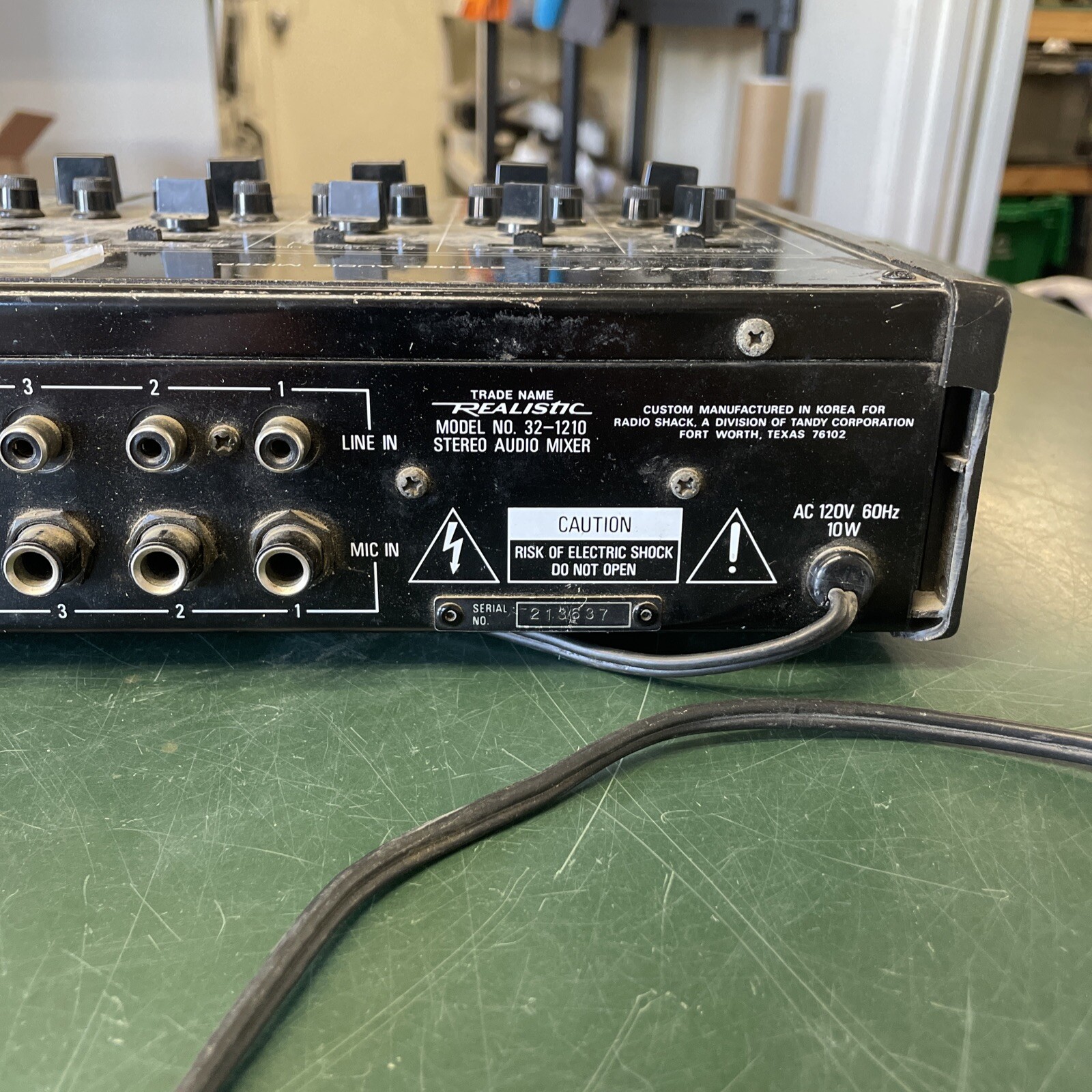 Realistic 32-1210 Stereo Audio Mixer Untested
