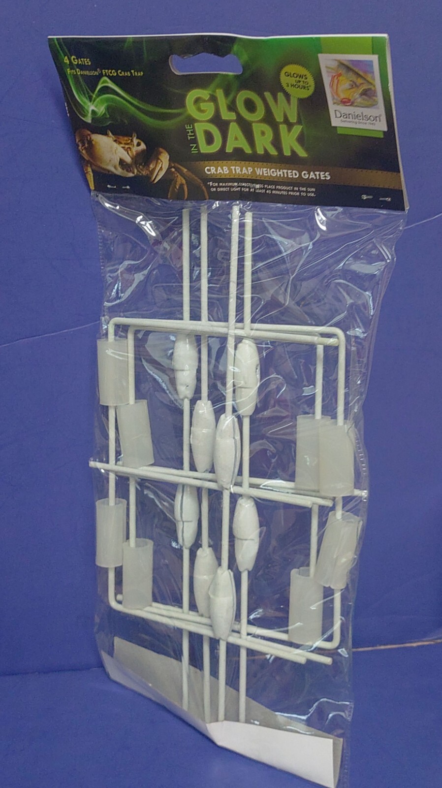 Danielson Glow in the Dark Crab Trap Weighted Gates 4 Pack   Free Shipping