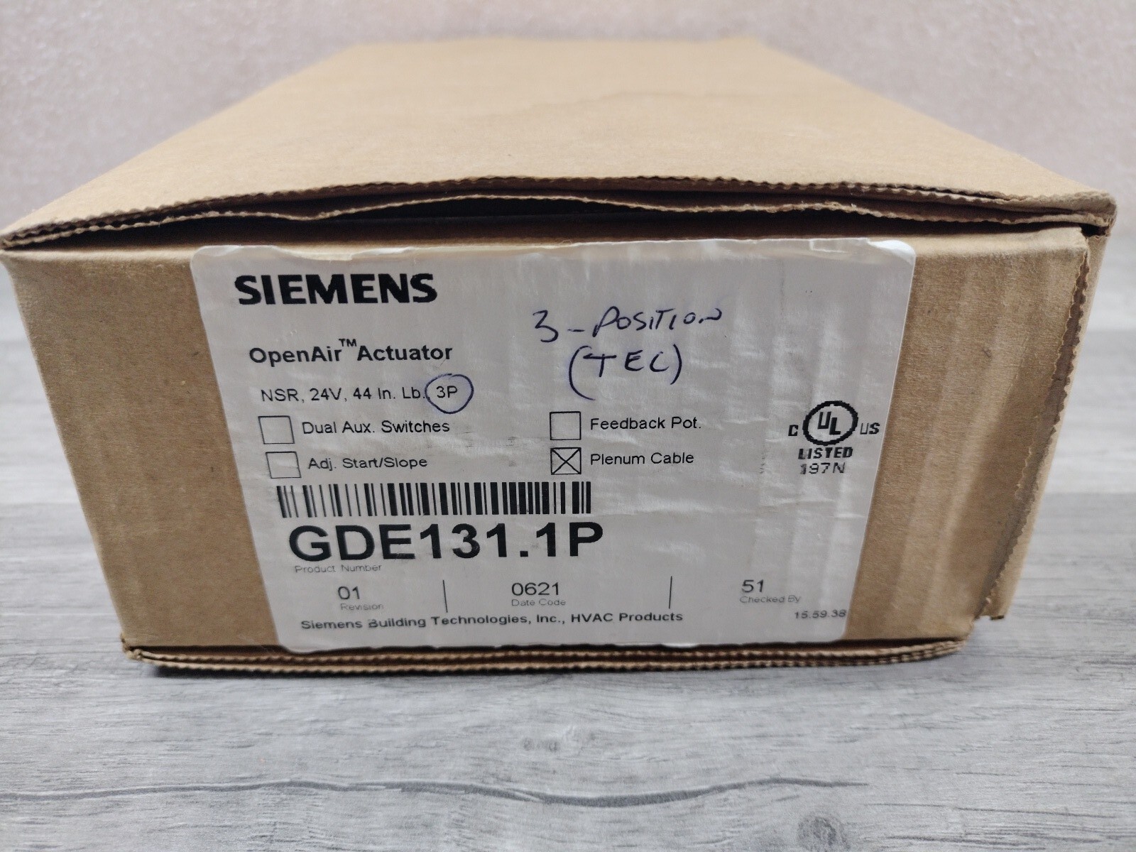 Siemens GDE131.1P OpenAir Damper Actuator NEW IN BOX u9