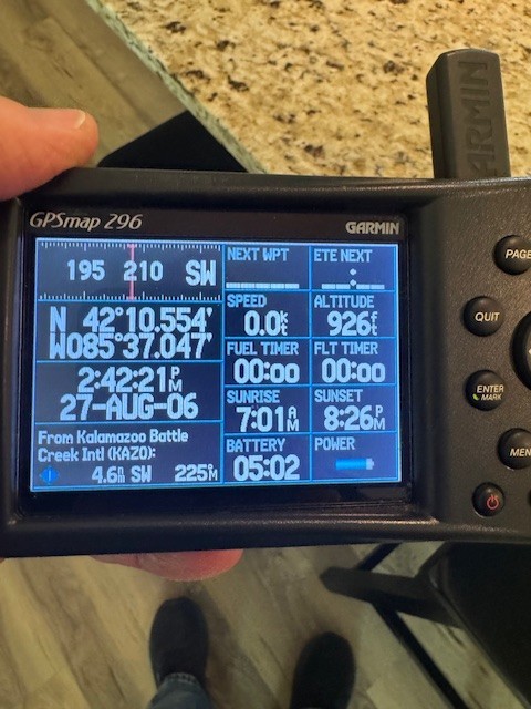 Garmin 296 Aviation GPS