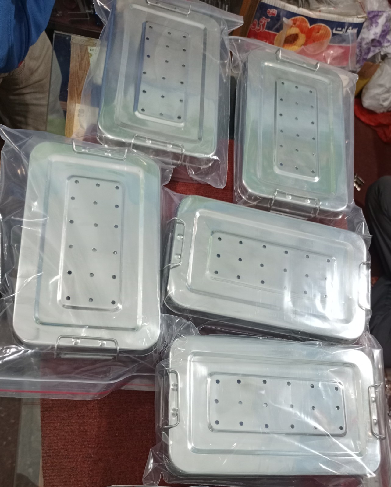 Surgical Instruments Storage Box Perforated Stainless Steel 1 Pcs