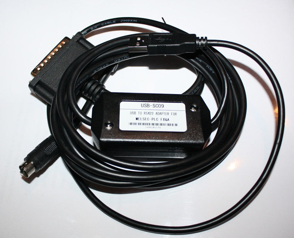 USB-SC09 Programming Cable USB to RS422 Adapter for Mitsubishi Melsec FX&A PLC