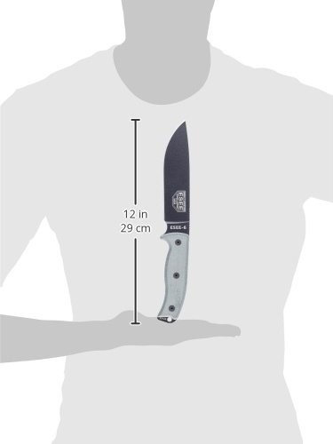 6P Fixed Blade w/Molded Polymer Sheath (Black Blade/Coyote Brown Sheath)