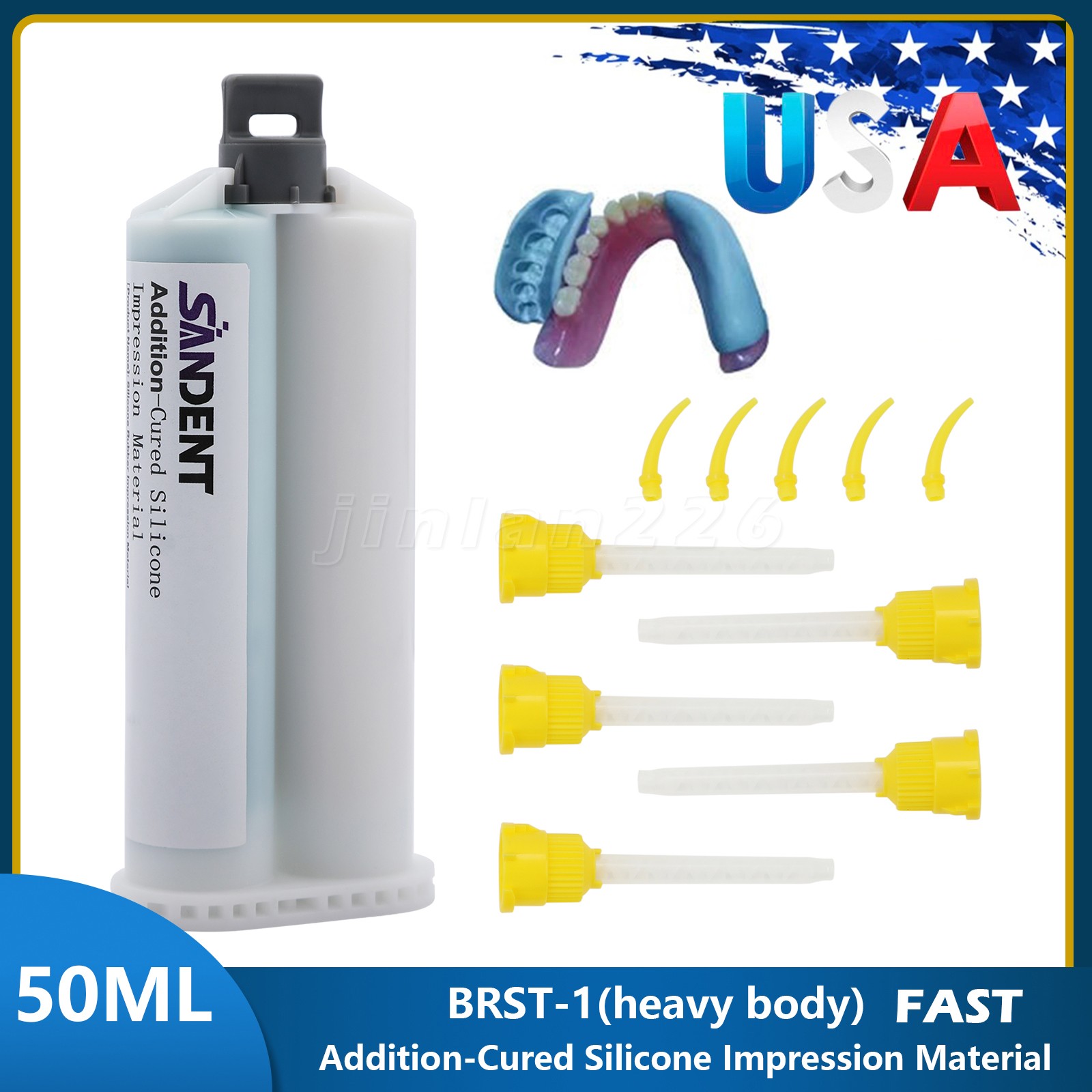 Heavy & Fast Set Impression Material 50mL+Tip