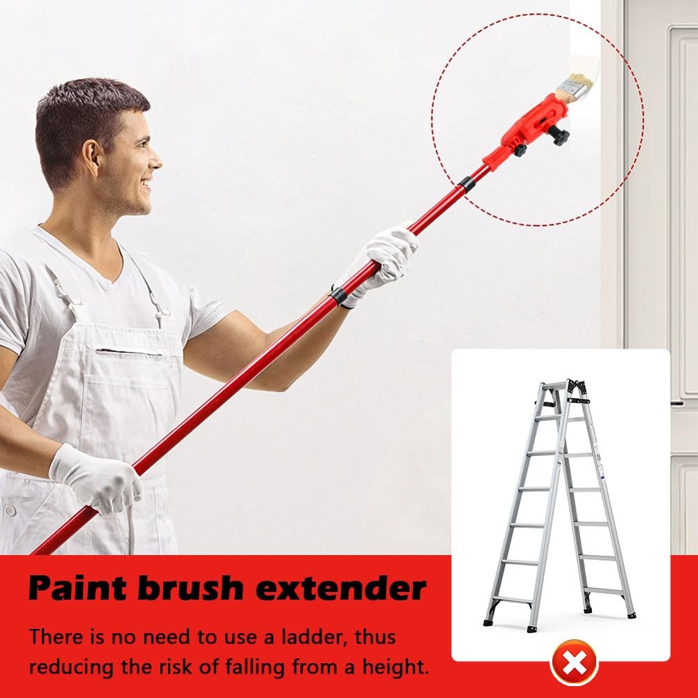 Multi-Angle Paint Brush Extender for High Ceiling,Extension Pole Red
