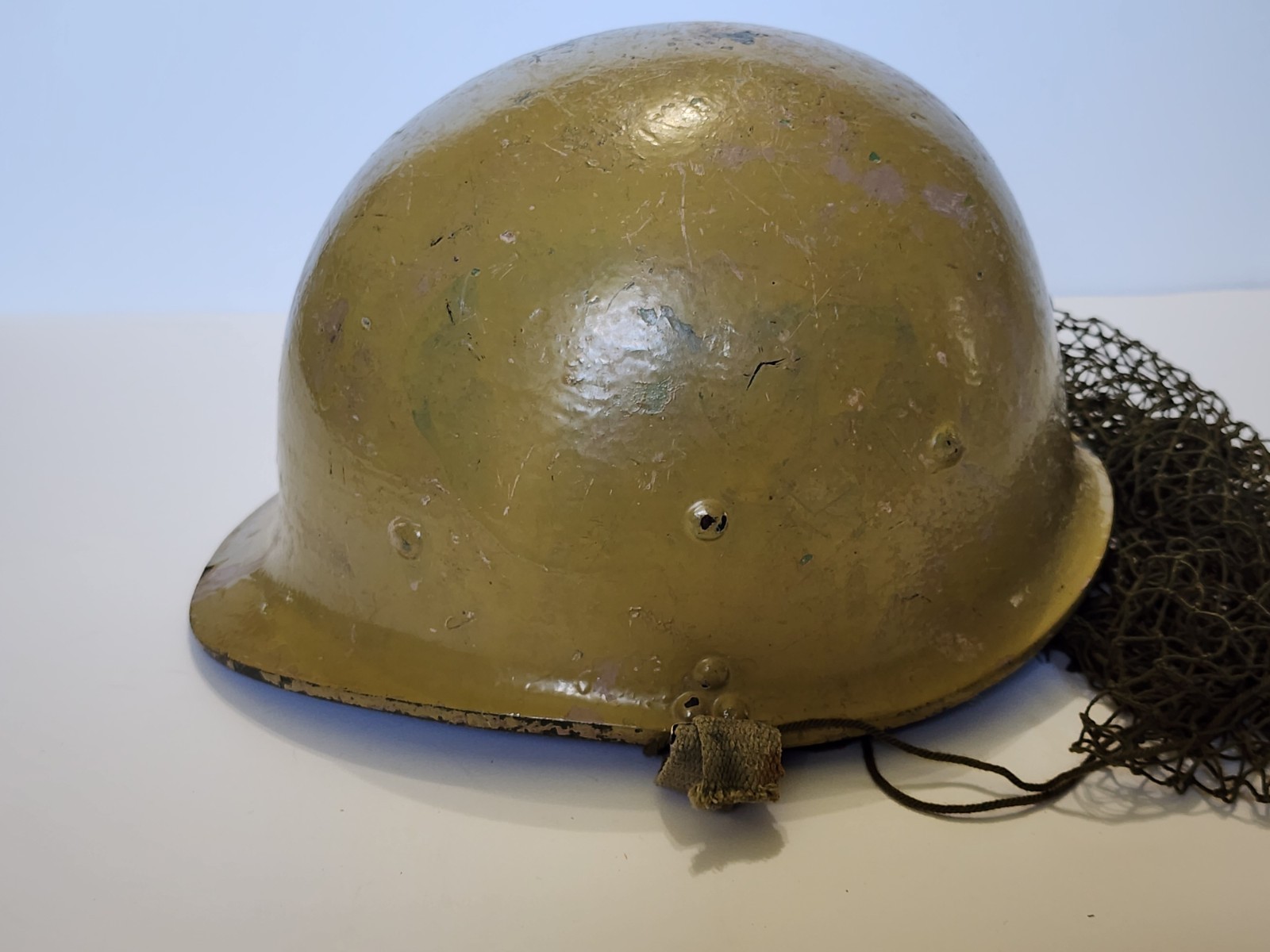 Gulf War Iraqi M80 Combat Helmet with Net - Original Saddam Era Bringback