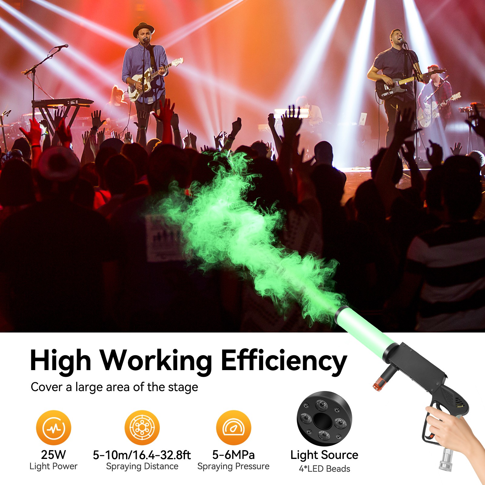 LED CO2 Gun LED Confetti Cannon Machine CO2 Jet Stage Event For Party DJ Club US