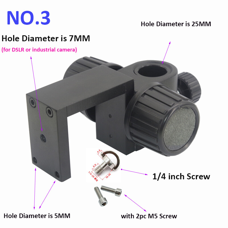 25/32/50/76mm Fine adjustment Bracket Lens Holder Stand For Microscope Camera