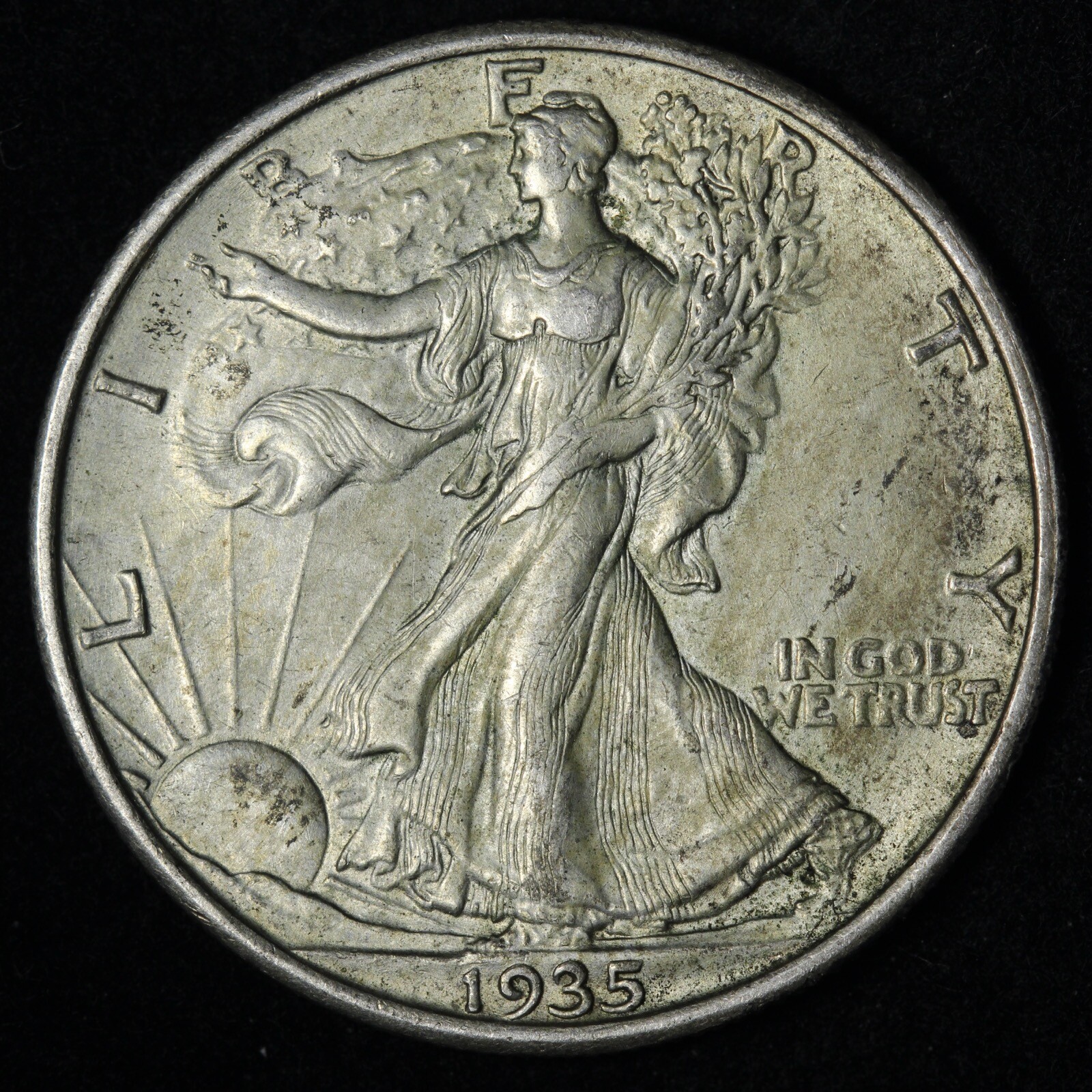 1935 Walking Liberty Silver Half Dollar AU E333 JEM