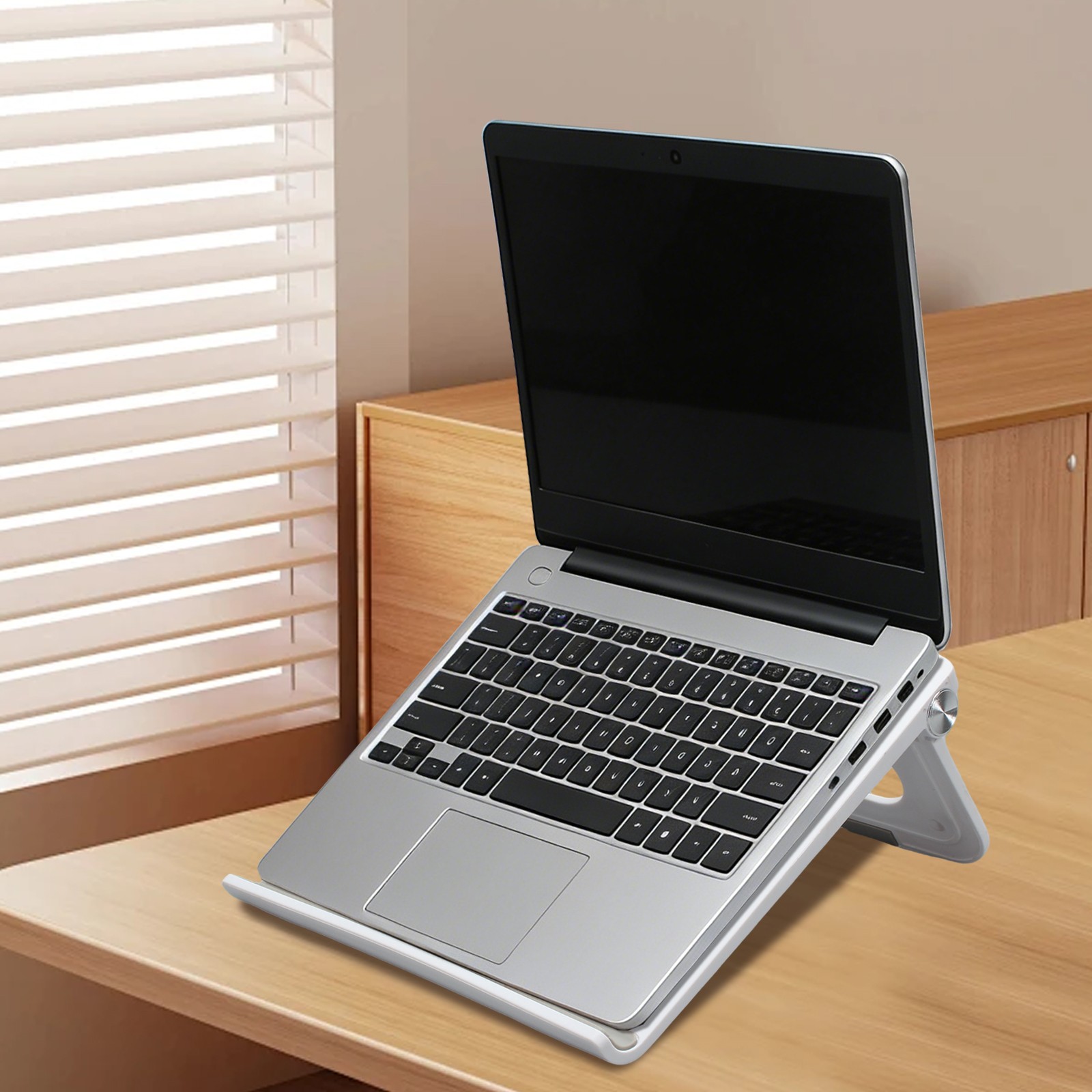 Triangular Structure Angle Adjustability Laptop Stand For Laptops Up To 17in