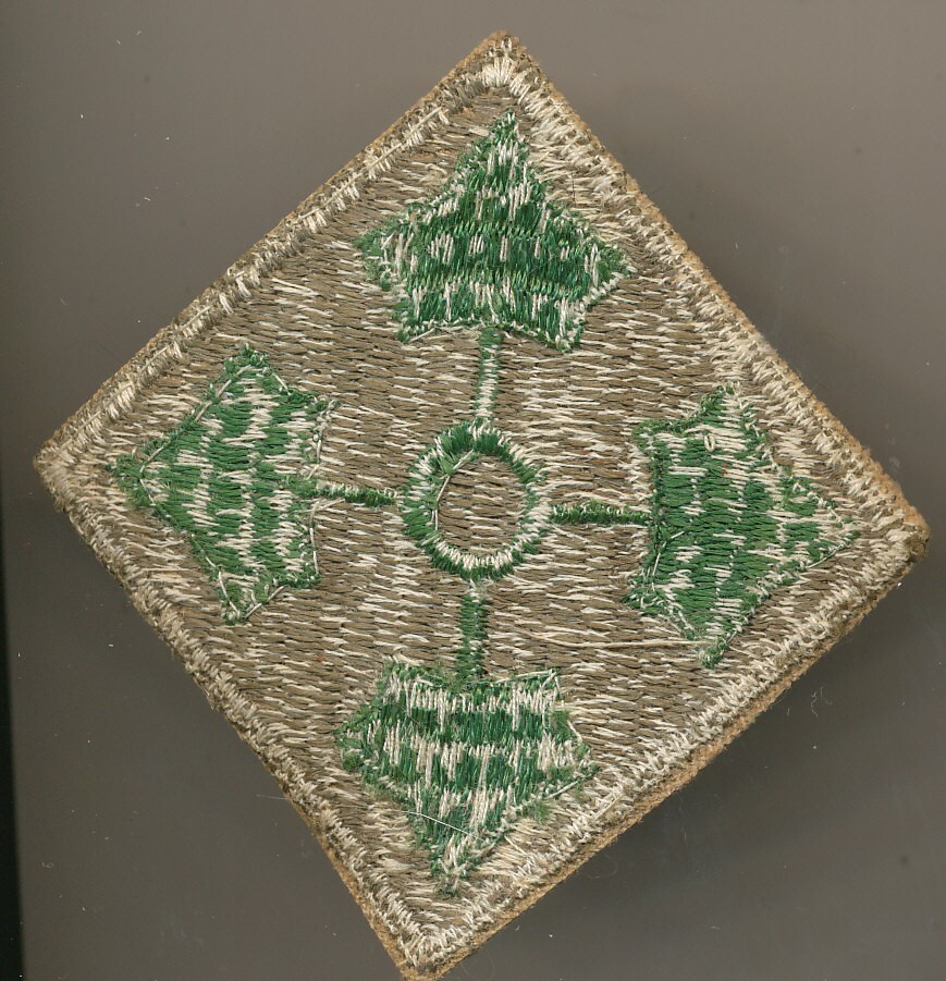 4th Infantry Division patch real WWII make