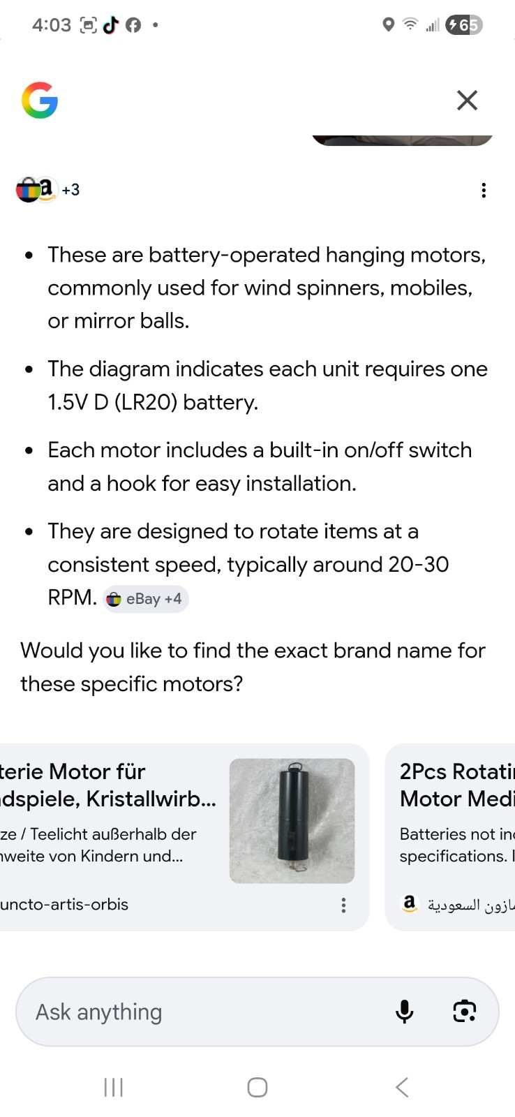 Battery Operated Motors(3pack)