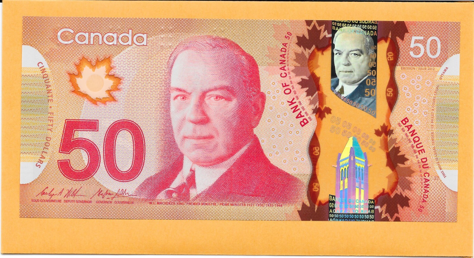 2012 CANADIAN 50 DOLLAR BILL GHY5431803 VERY NICE CRISP (UNC)