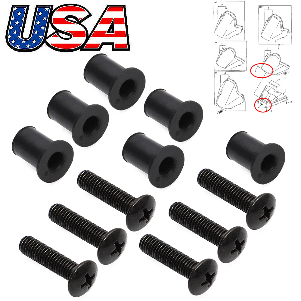 Windshield Screw Rubber Nuts For Yamaha Snowmobile 90179-05523-00,90150-05024-00