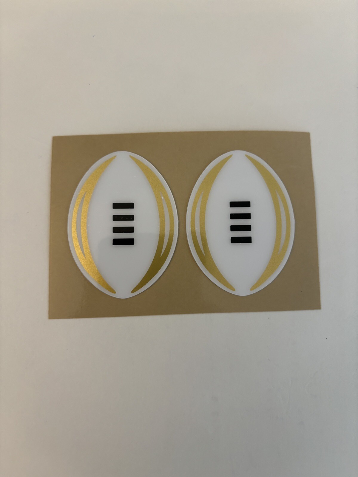 NCAA College Football Playoff CFP White Decal x2 Full Size Football Helmet 20mil