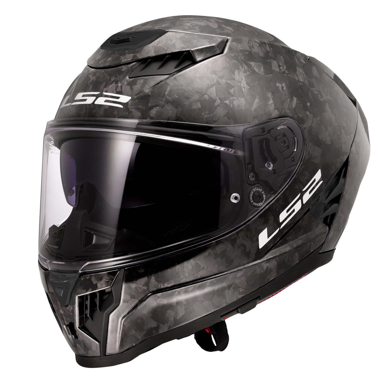LS2 Dragon Carbon Forged Motorcycle Helmet w/ SunShield Gloss Black 2XL