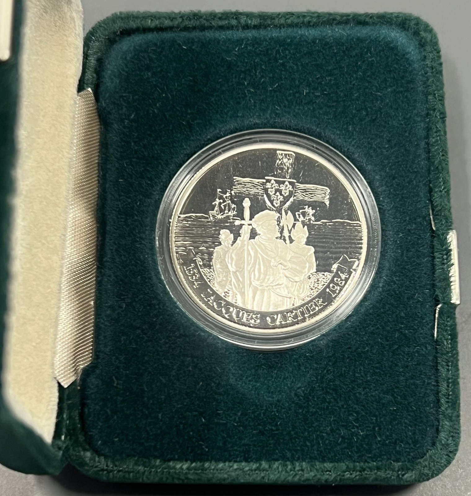 1984 Jacques Cartier Commemorative Canada Proof Dollar $1 - W/ OGP