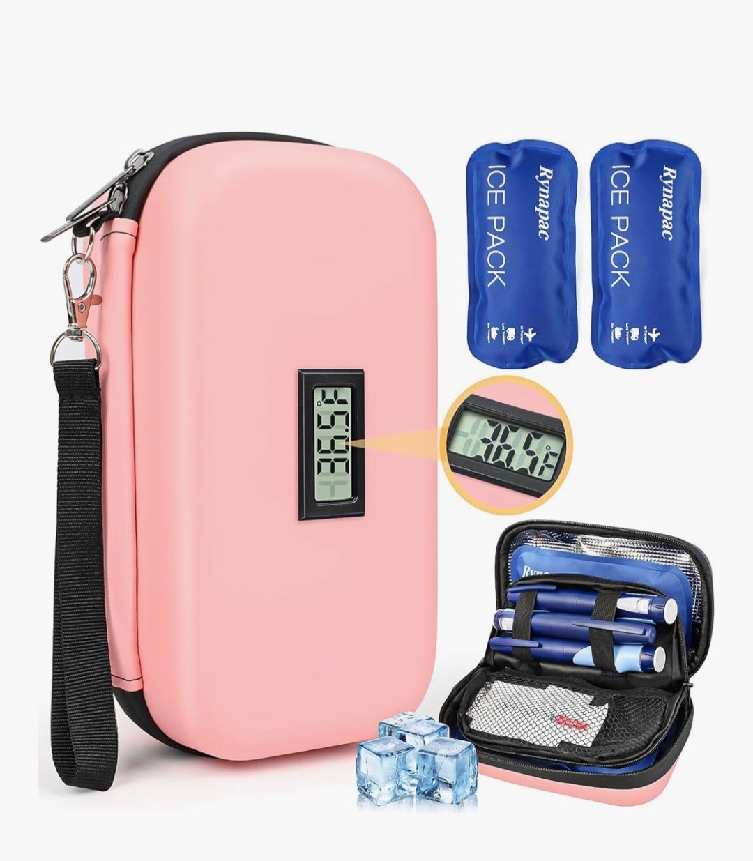 Rynapac Insulin Cooler Travel Case TSA Approve Medication Diabetic Cooler