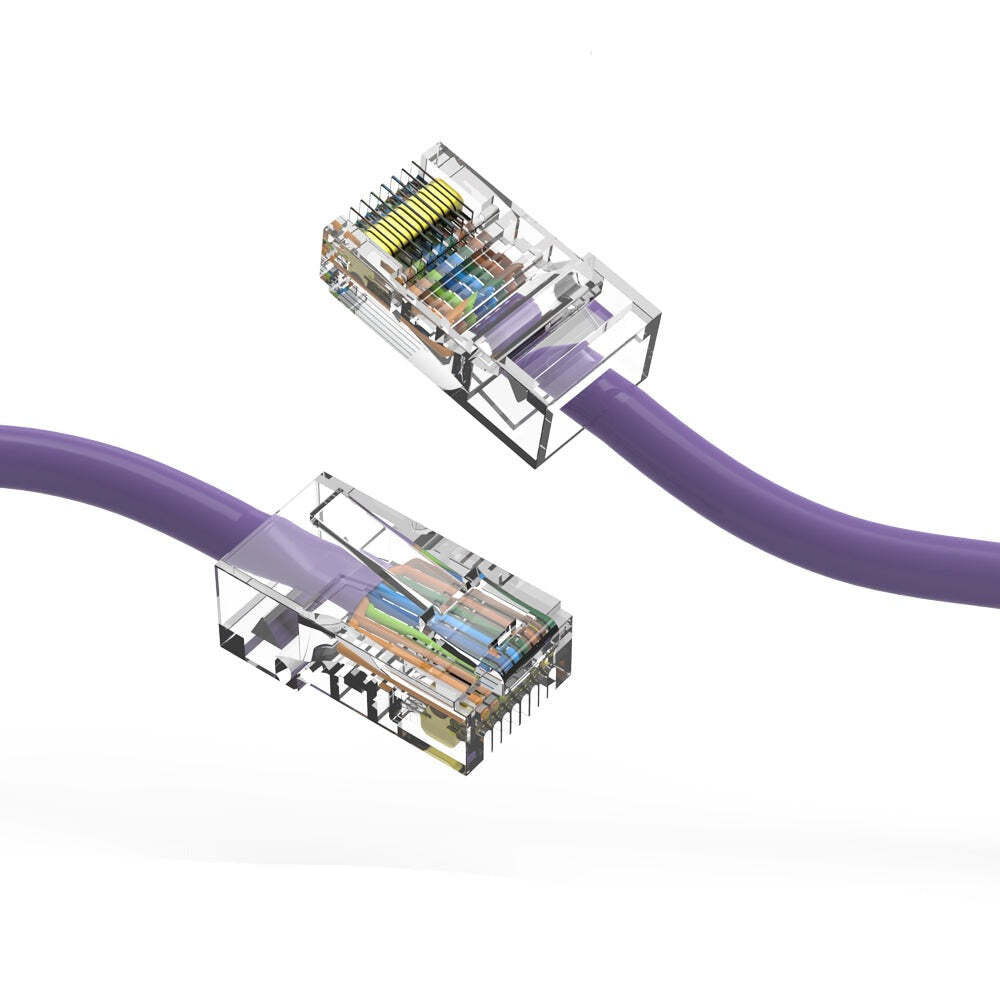 8Ft CAT5E UTP Ethernet Network Non Booted Cable Purple