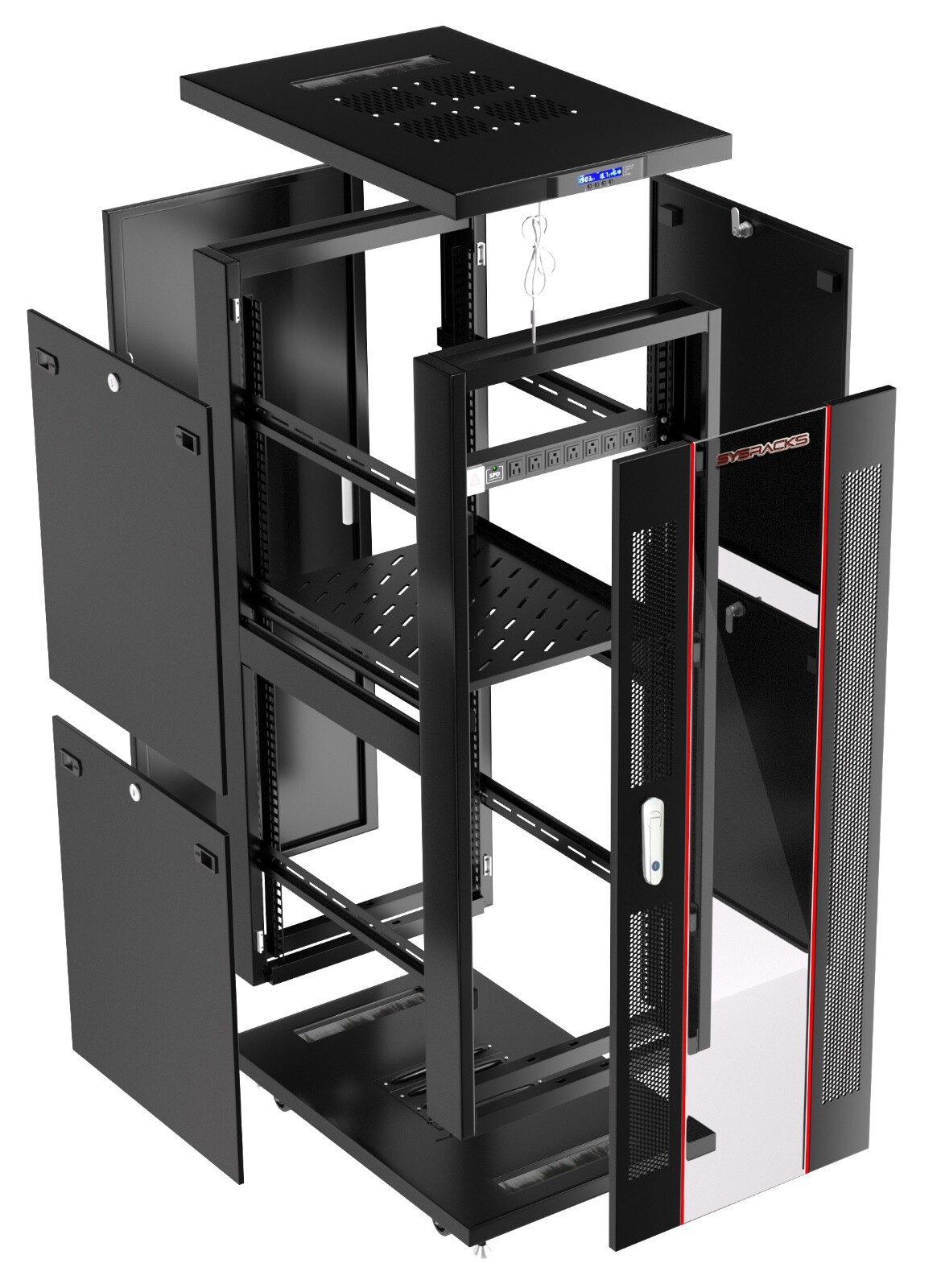 Sysracks 32U 32'' Deep IT Network Data Server Rack Cabinet