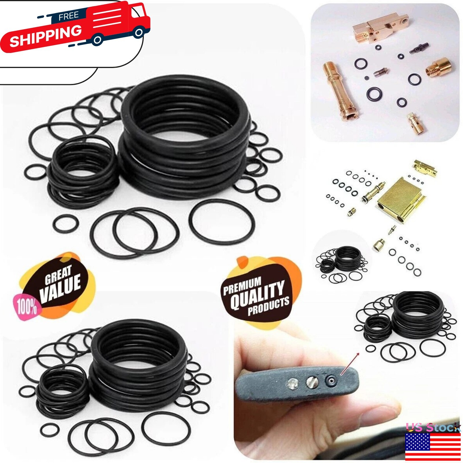 Universal Lighter Spare Set Rubber Seal O Ring Gas Sealant Gasket Repair Parts