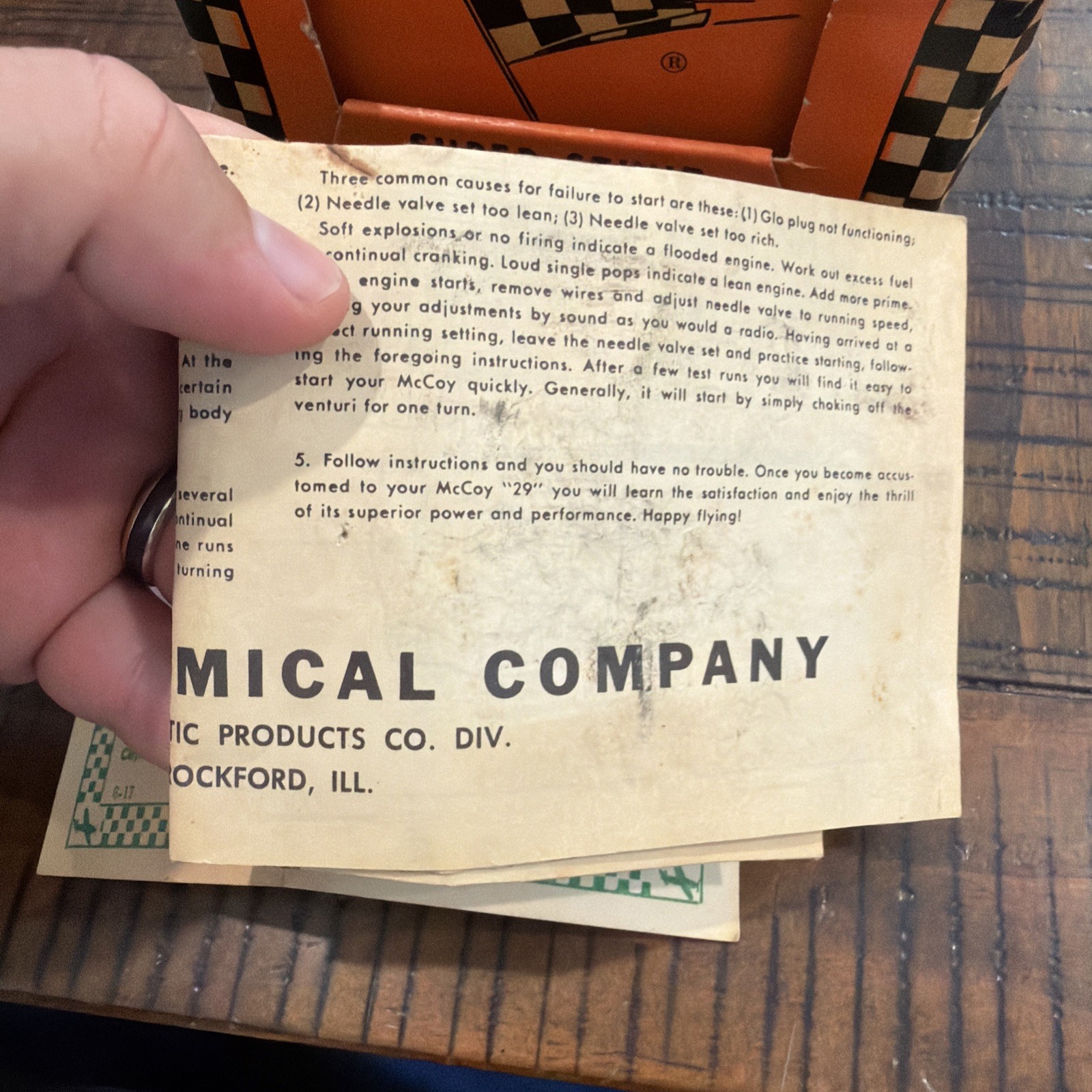 VINTAGE McCOY #29 SUPER STUNT COMPLETE ENGINE