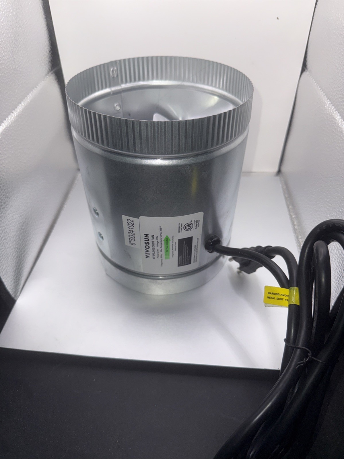VIVOSUN 8 inch Inline Duct Fan 420 CFM, HVAC Exhaust Boost Fan, Low Noise