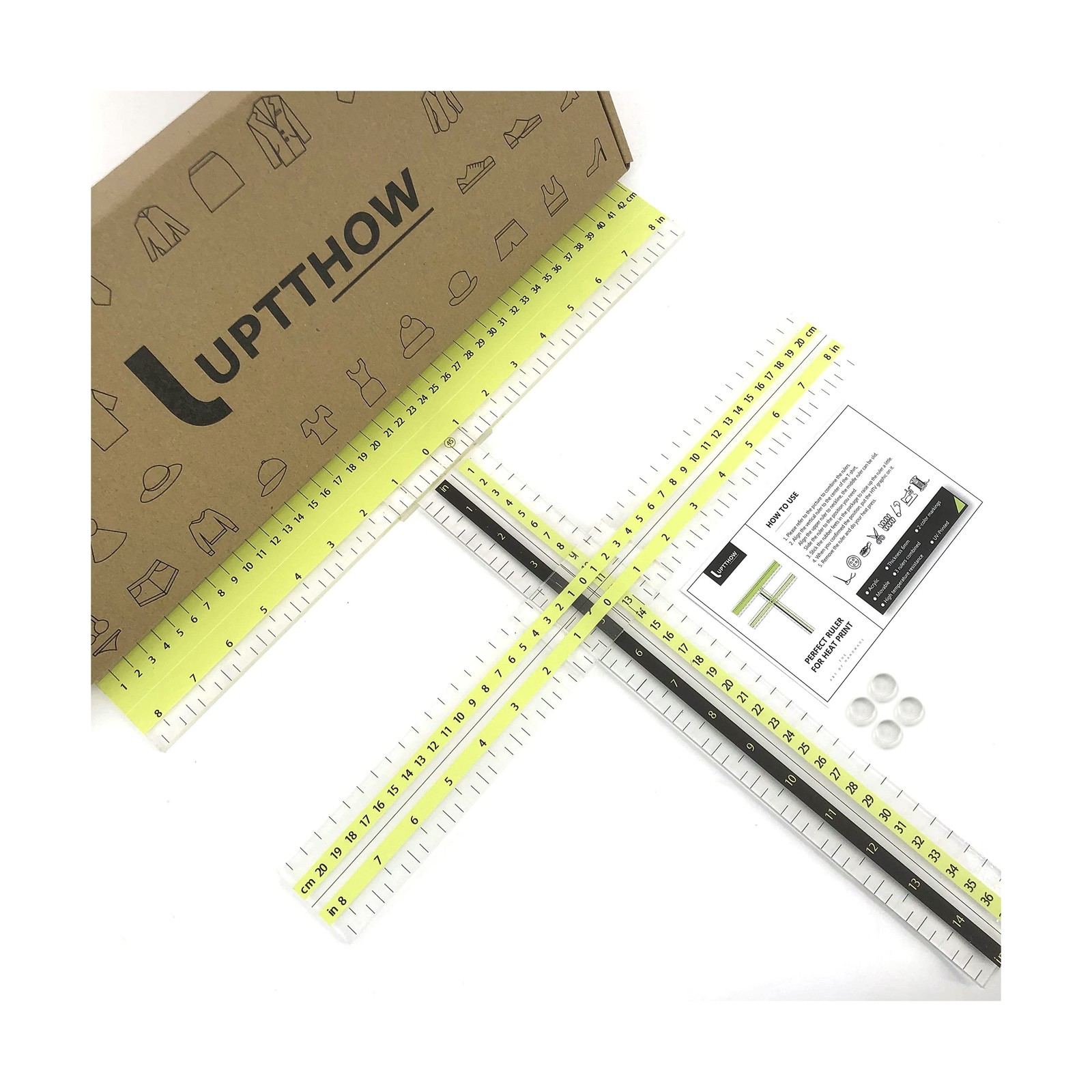 T-Shirt Alignment Ruler Guide Tool to Center Designs Acrylic Transp... FAST SHIP