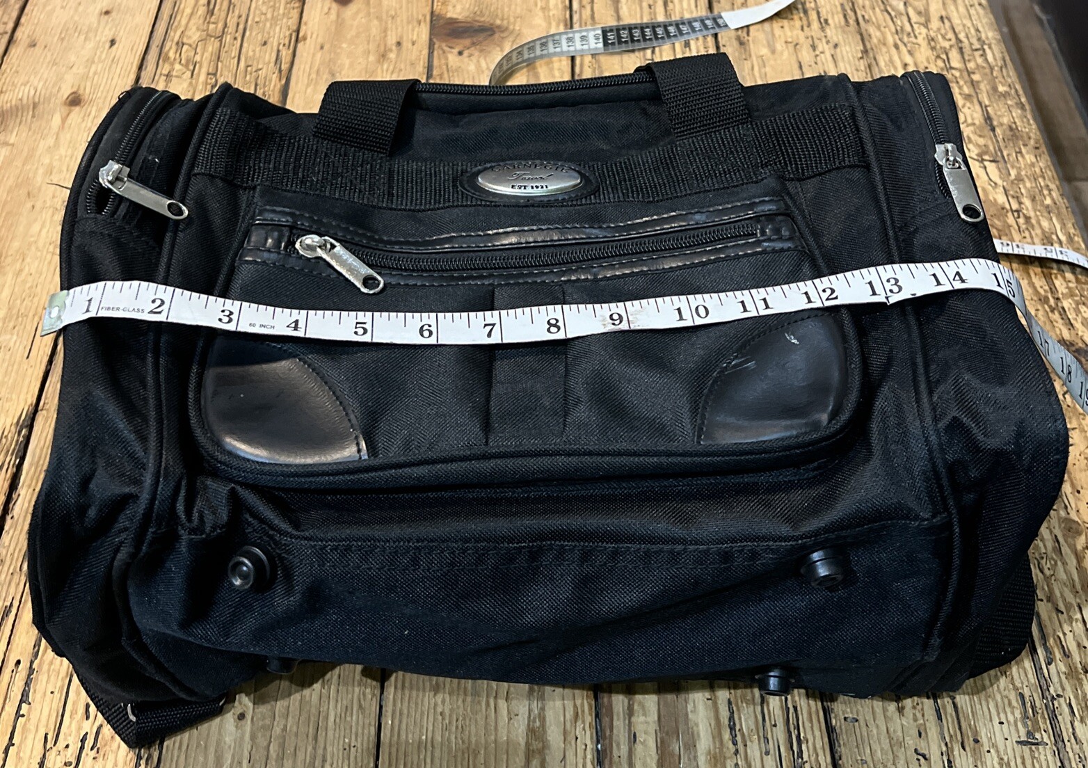 Carnegie Medium Travel Bag With Cross Body Strap Black
