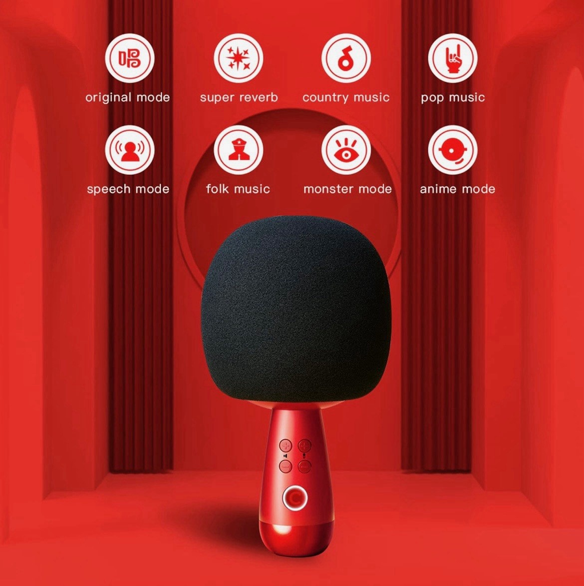CALF G2 Karaoke Microphone Wireless Bluetooth Speaker Microphone