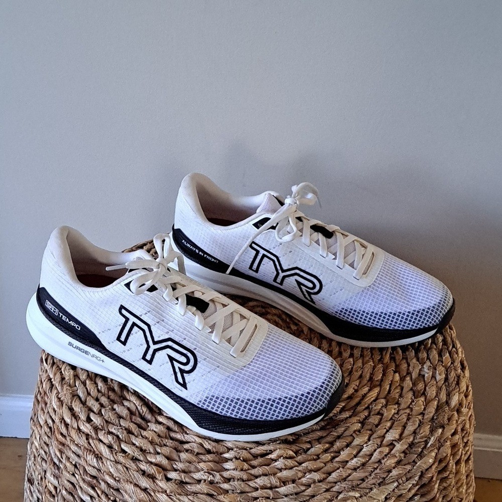 TYR Unisex SR-1 Tempo SURGENRG+ White Knit Running/Athletic Sneakers M10.5/W12
