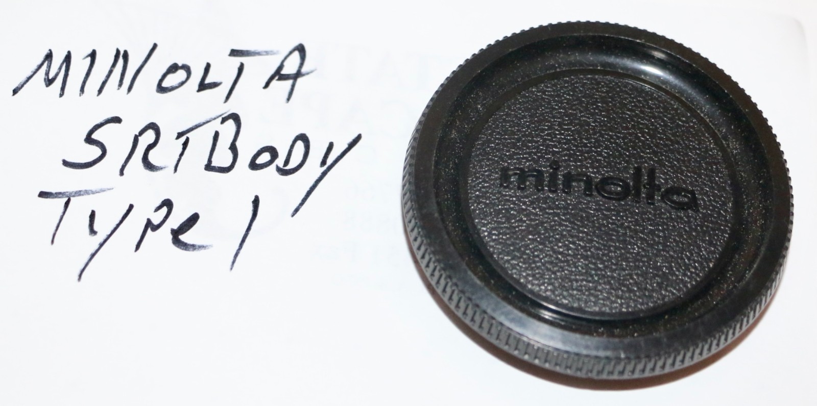 MINOLTA SRT-101, XG, XE, X-700 Body Cap Type 1 Free USA Shipping NICE