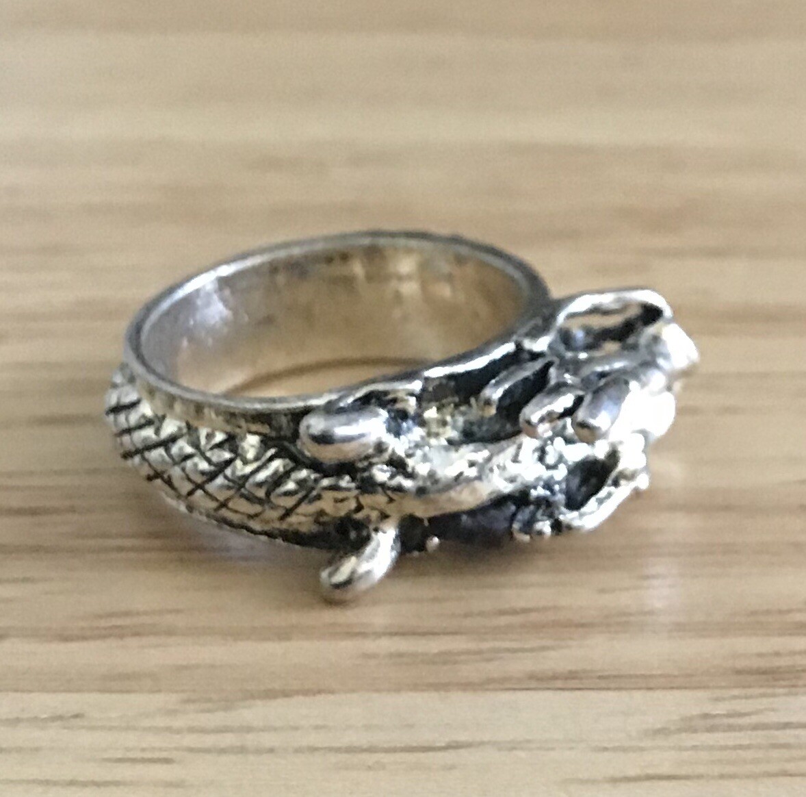Tibetan Silver Dragon Ring