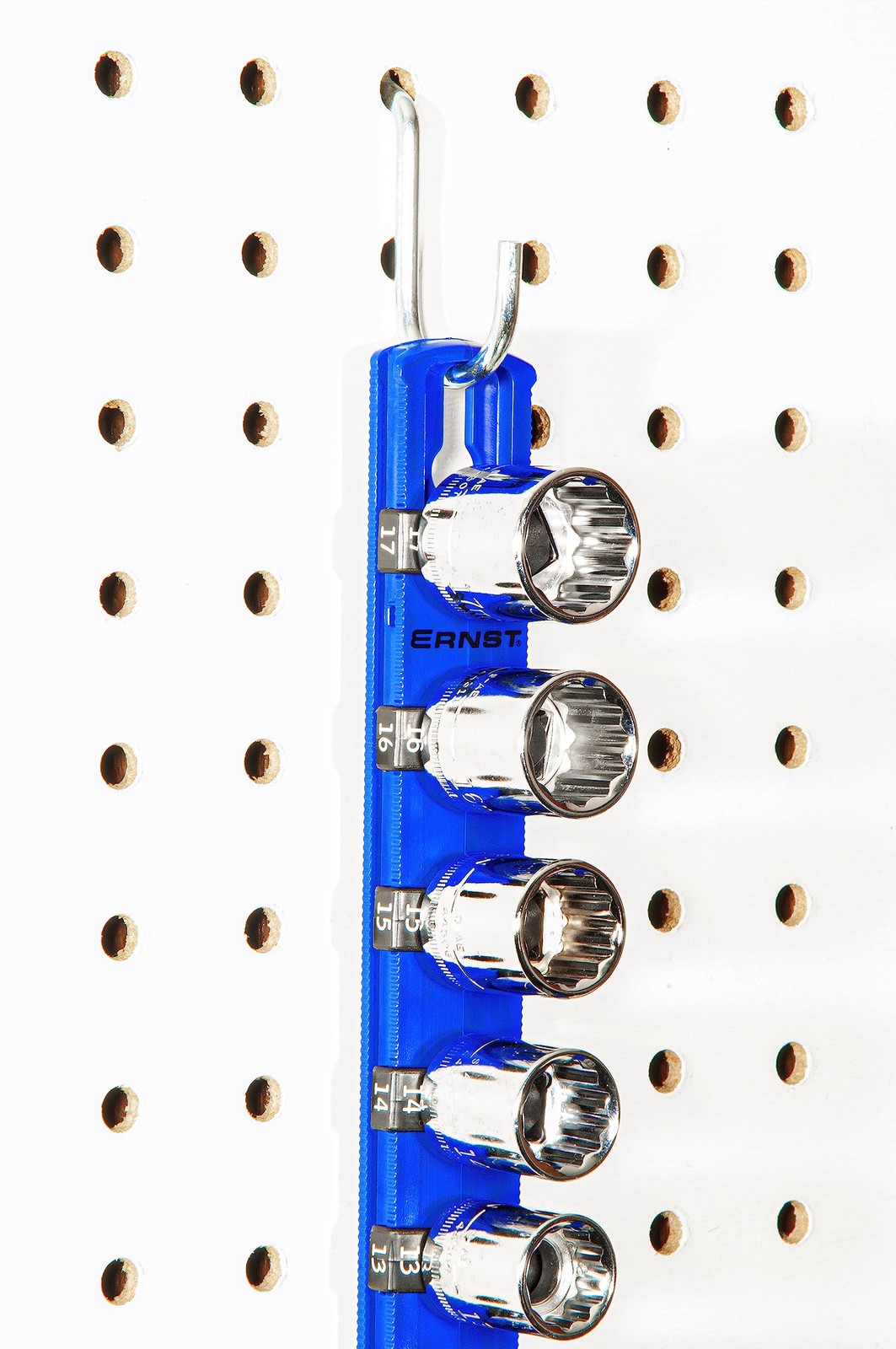 8-Inch Socket Organizer with Twist Lock Clips for Tools - Blue Storage Solution