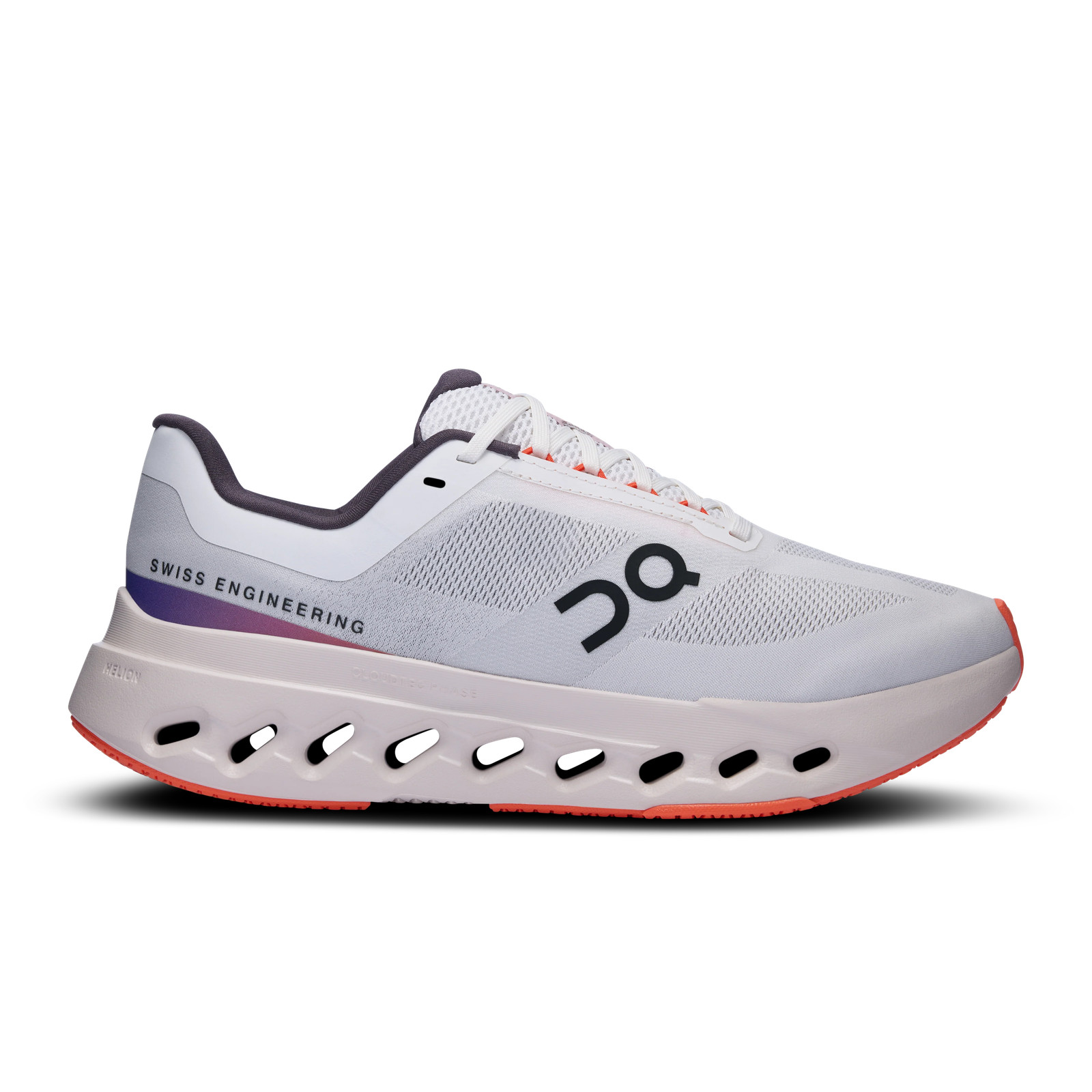 Women's On Cloudsurfer Next, White/Flame, 6 B Medium US