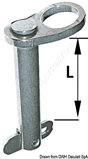 OSCULATI Drop Nose Pin Aisi 316 60 mm Diameter 10 mm B