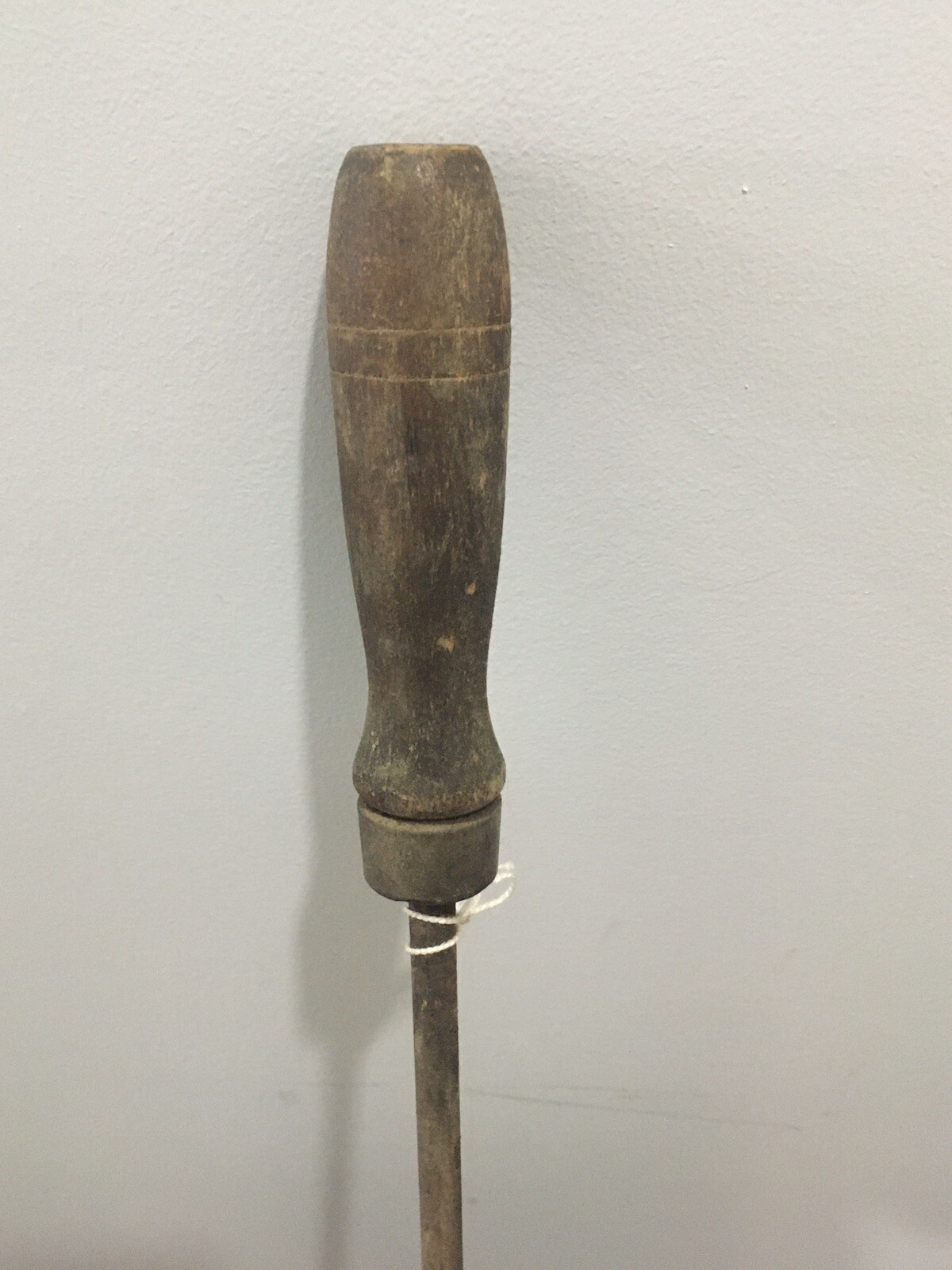 2 Antique Wood Handled Primitive Brass Soldering Irons Tools