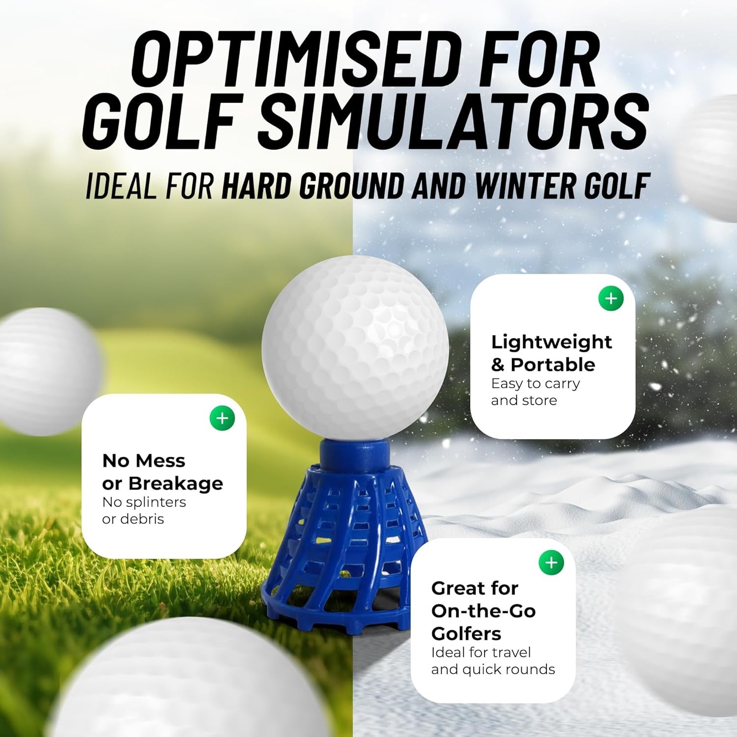 Junior & Senior Friendly Golf Tees - PRO Speed Plus