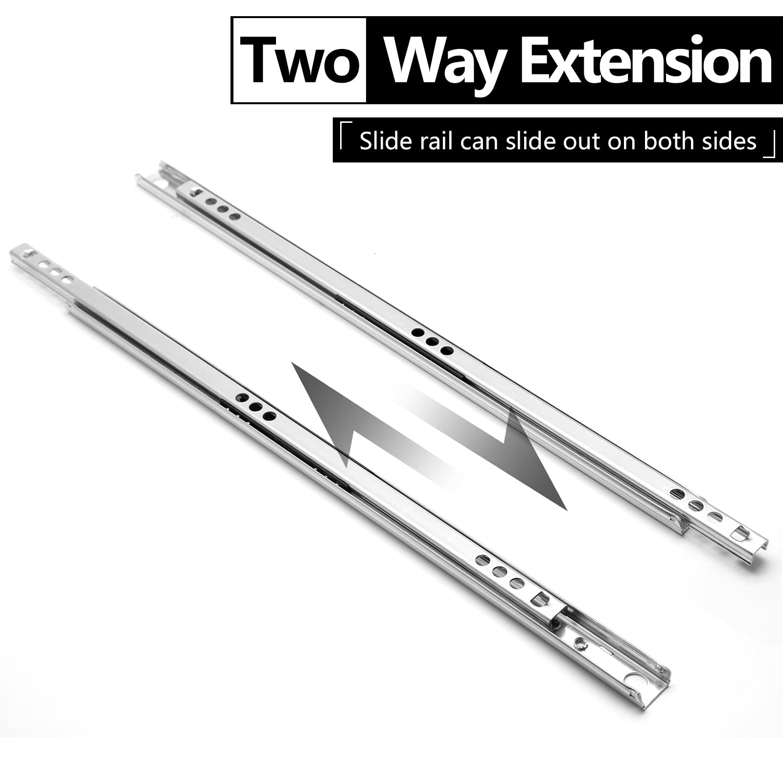 Suiwotin 12 Inch Drawer Slides, Metal Slide Small 12" - 2PCS, Style 1