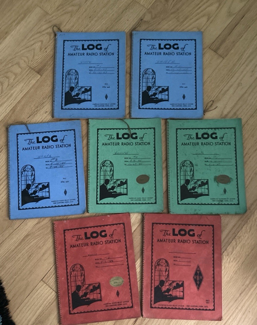 Set of 7 Vintage The Log of Amateur Radio Station 1947-1949 W4MPB