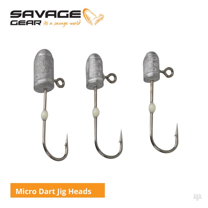 Savage Gear Micro Dart Jig Heads - LRF Perch Flounder Bass Sea Fishing Tackle