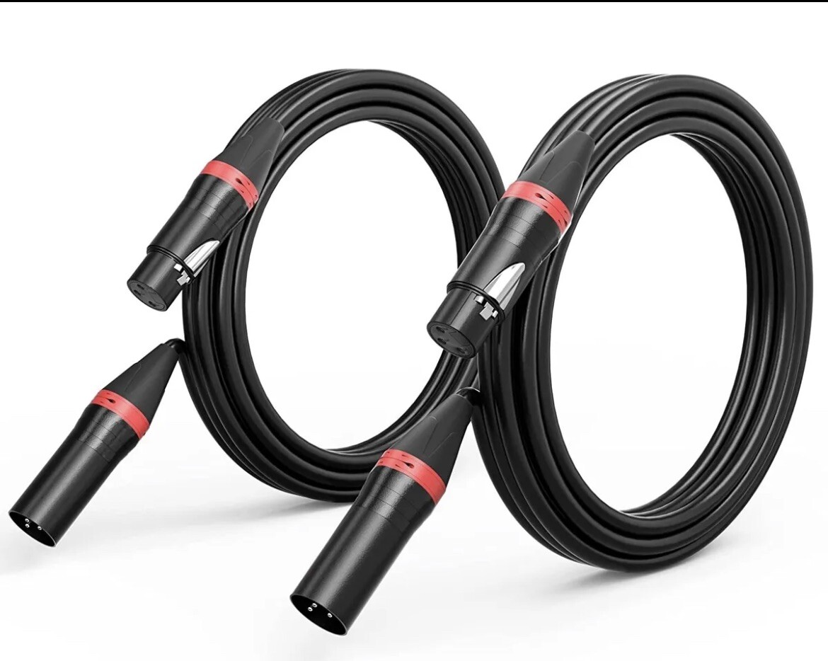 Rxonof XLR Cables 10 ft-2 Pack, XLR Cable XLR Male to Female Microphone Cable