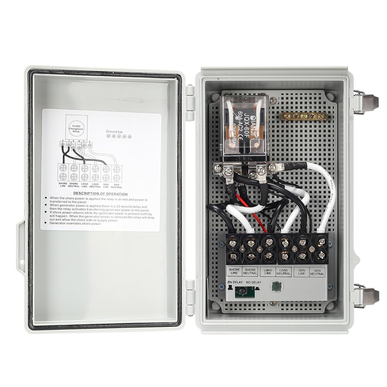 RV Transfer Switch, Automatic Transfer Switch 30 Amp Applied to RV, Speedboat...