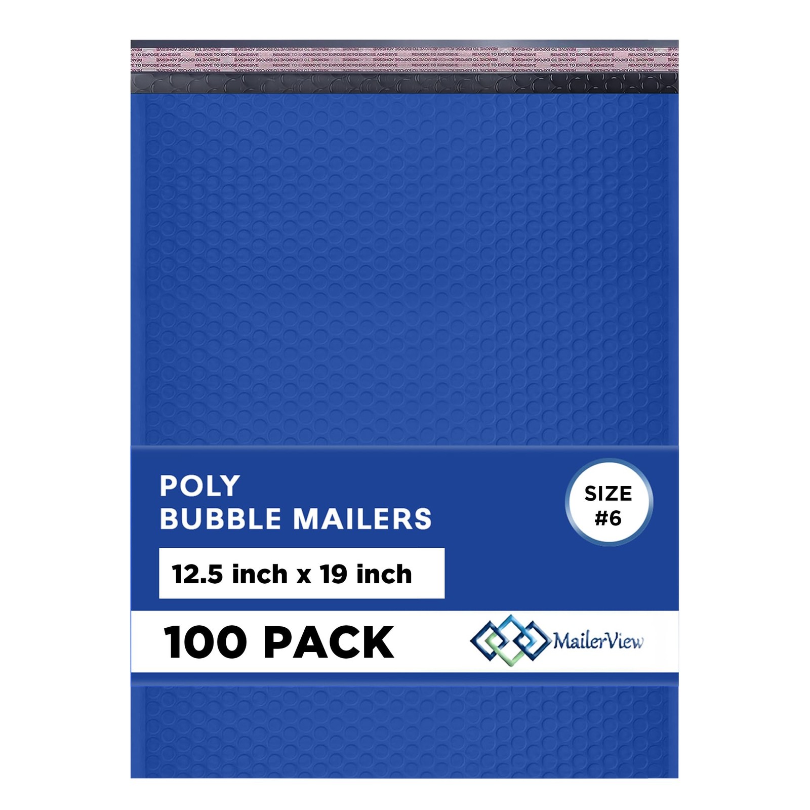 Royal Blue 12.5x19.5 Inch Large Poly Bubble Mailers #6 | Padded Envelopes with S
