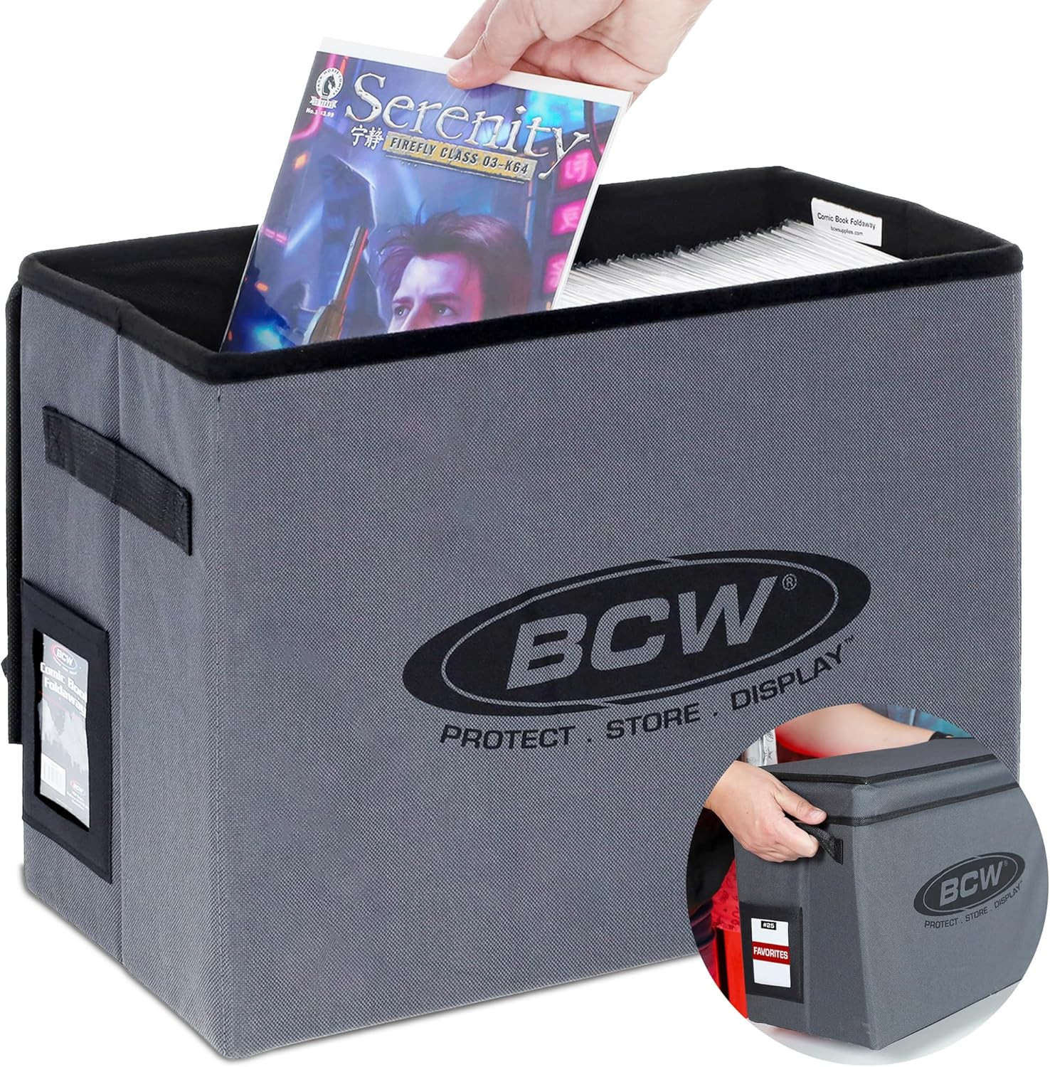 Comic Book Storage Box - 1 Ct | Foldable Comic Book Case | Each Fits 125-150 Sle