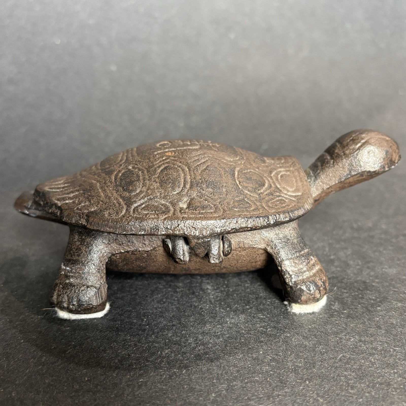 Turtle Cast Iron Door Stop - Hide A Key - Hidden Hinge Top, Key Holder
